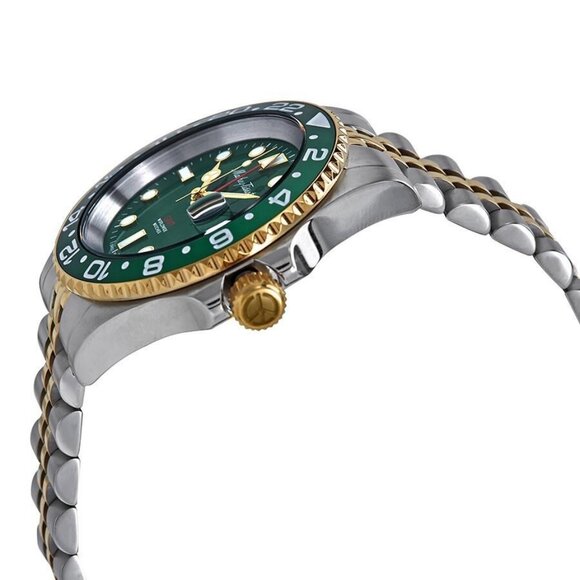 NWT Authentic Mathey-Tissot Mathy Vintage GMT Two-tone Green Hulk Dial Men's Wat - Picture 2 of 3